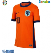 Nizozemska Memphis Depay #10 Domaci Dres za Ženska EP 2024 Kratak Rukav